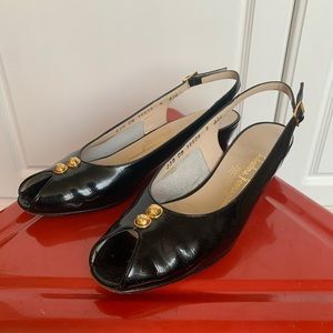 Vintage Ferragamo Slingback Pumps